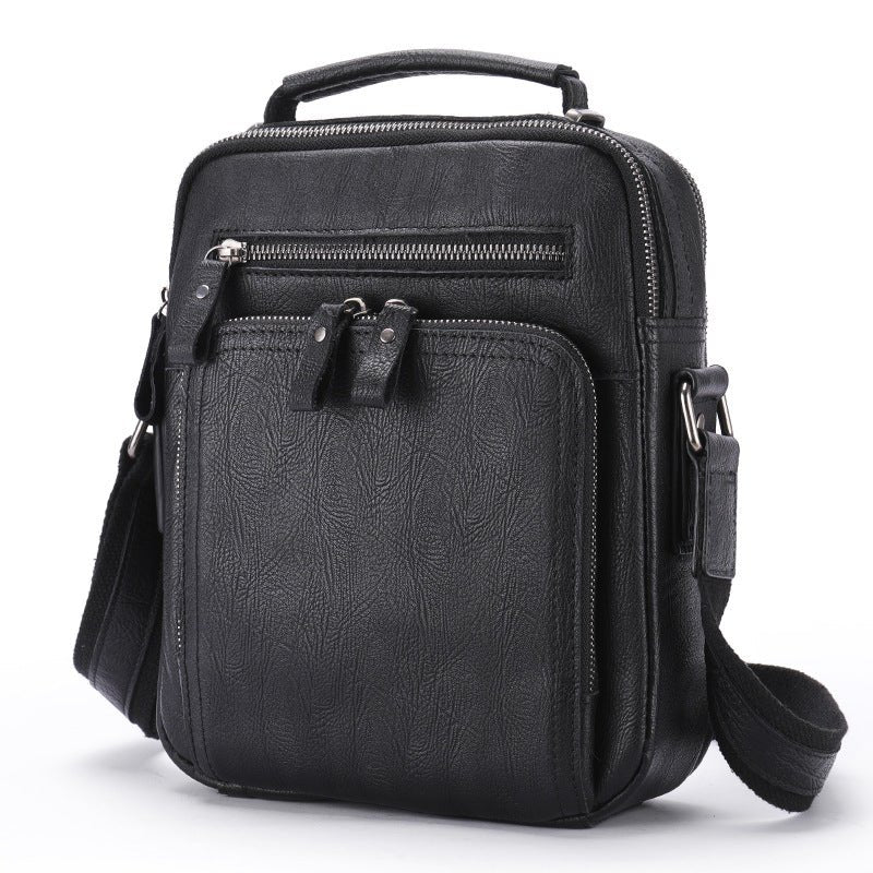 Sac messager à bandoulière en cuir véritable vintage effet cheval fou - IVOIRART.COM