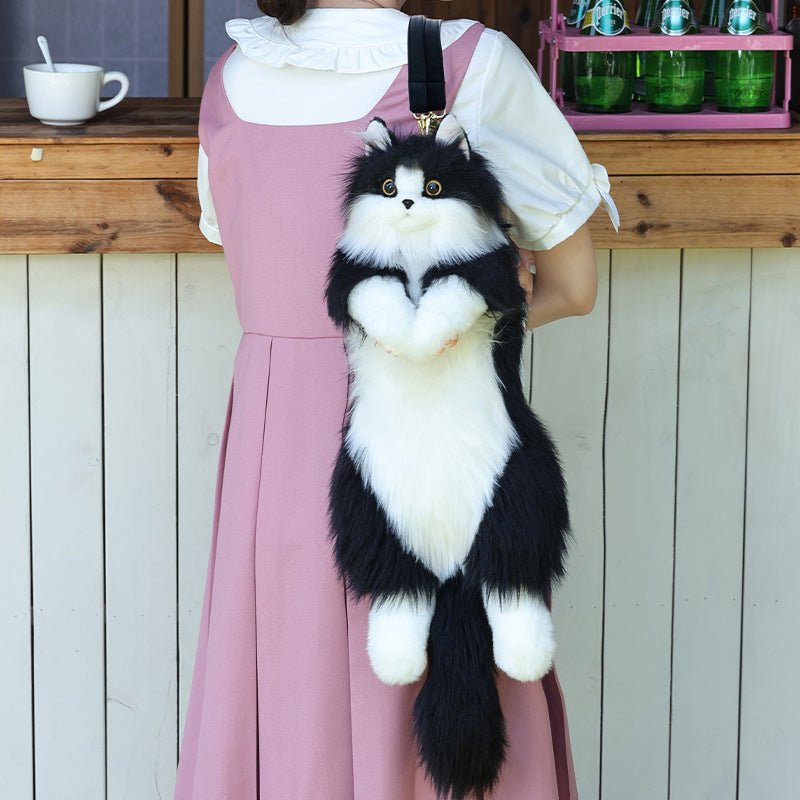 Sac Peluche Chat Lait mignon en forme de poupée pour un style adorable - IVOIRART.COM
