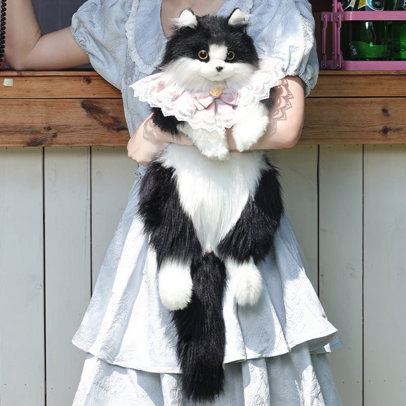 Sac Peluche Chat Lait mignon en forme de poupée pour un style adorable - IVOIRART.COM