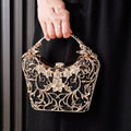 Sac Pochette de Soirée Découpé Brillant pour Banquet Style Rétro Européen - IVOIRART.COM