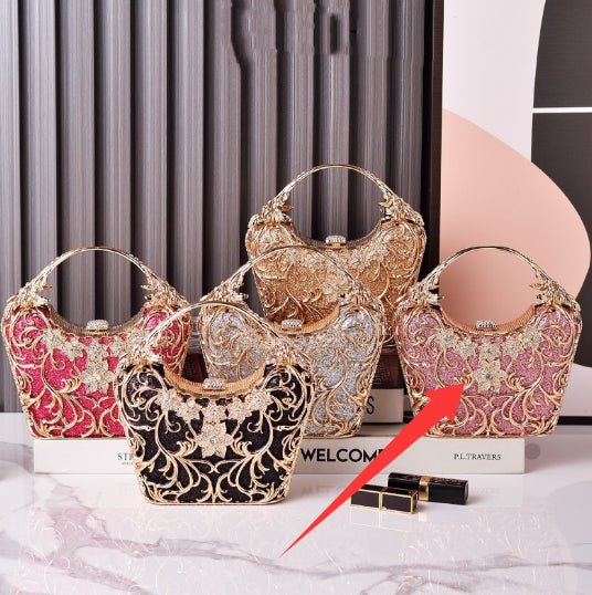 Sac Pochette de Soirée Découpé Brillant pour Banquet Style Rétro Européen - IVOIRART.COM