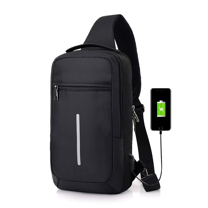 Sac poitrine anti - vol avec chargeur USB intégré pour une mobilité sécurisée - IVOIRART.COM