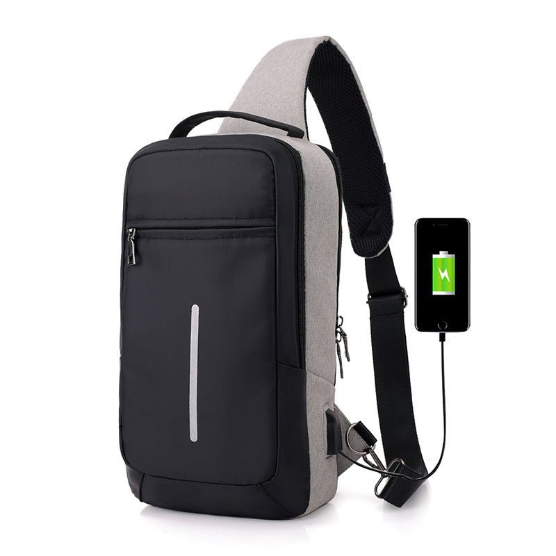 Sac poitrine anti - vol avec chargeur USB intégré pour une mobilité sécurisée - IVOIRART.COM