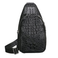 Sac poitrine en cuir pour homme - bandoulière décontractée, grand format noirs. - IVOIRART.COM
