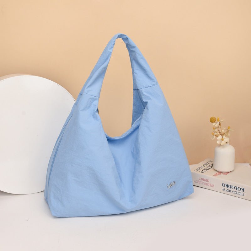 Sac sous - bras en nylon pour femme, grande capacité, cœur souple, couleurs variées - IVOIRART.COM