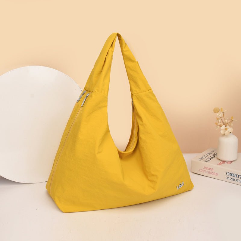 Sac sous - bras en nylon pour femme, grande capacité, cœur souple, couleurs variées - IVOIRART.COM