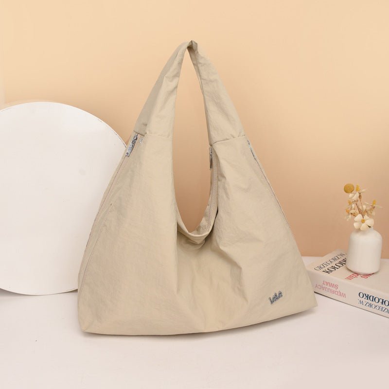 Sac sous - bras en nylon pour femme, grande capacité, cœur souple, couleurs variées - IVOIRART.COM
