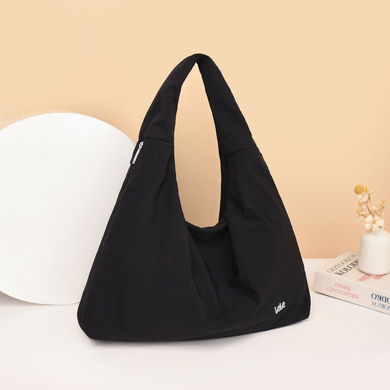 Sac sous - bras en nylon pour femme, grande capacité, cœur souple, couleurs variées - IVOIRART.COM