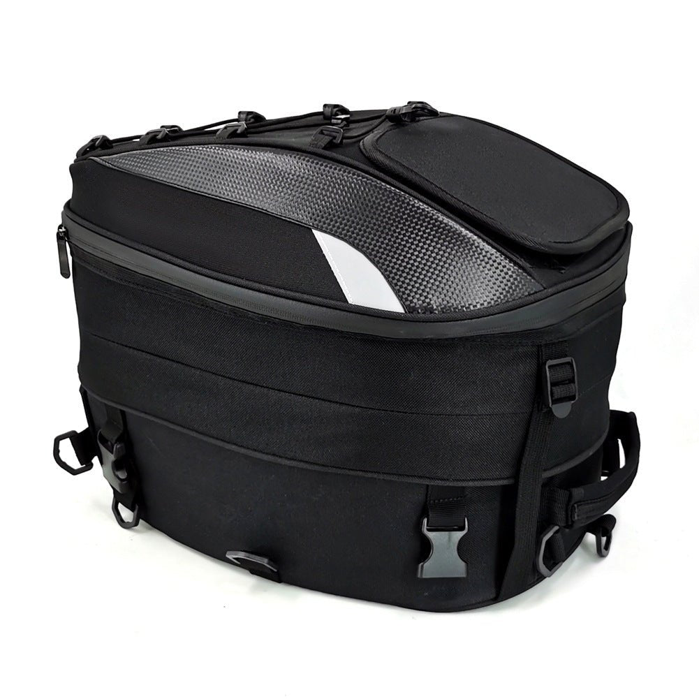 Sacoche Arrière pour Motard, Artisanat en Cuir PU et Tissu Oxford, Extensible - IVOIRART.COM