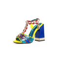 Sandales en cuir grande taille pour femme - Style rétro, talon épais et bride cheville - IVOIRART.COM
