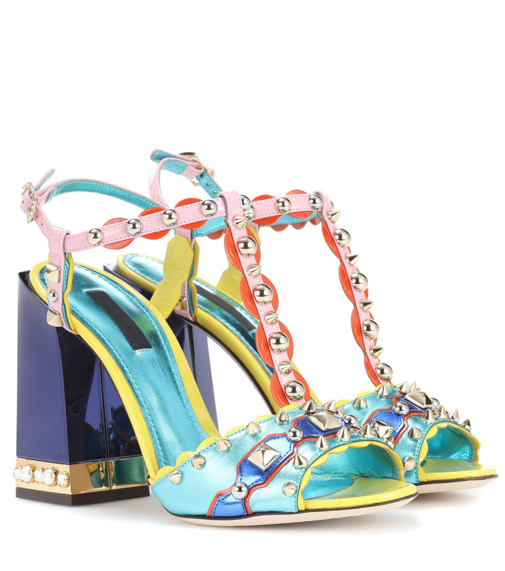 Sandales en cuir grande taille pour femme - Style rétro, talon épais et bride cheville - IVOIRART.COM
