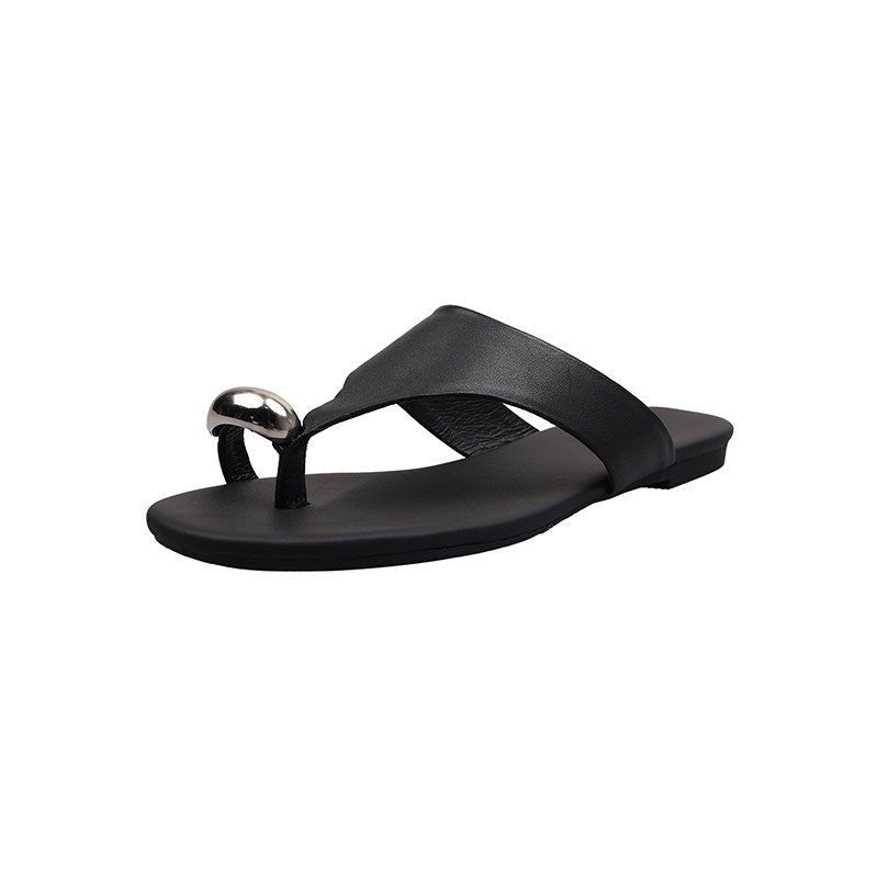Sandales en Peau de Mouton avec Boucle en Métal pour Femmes, Confort et Élégance - IVOIRART.COM