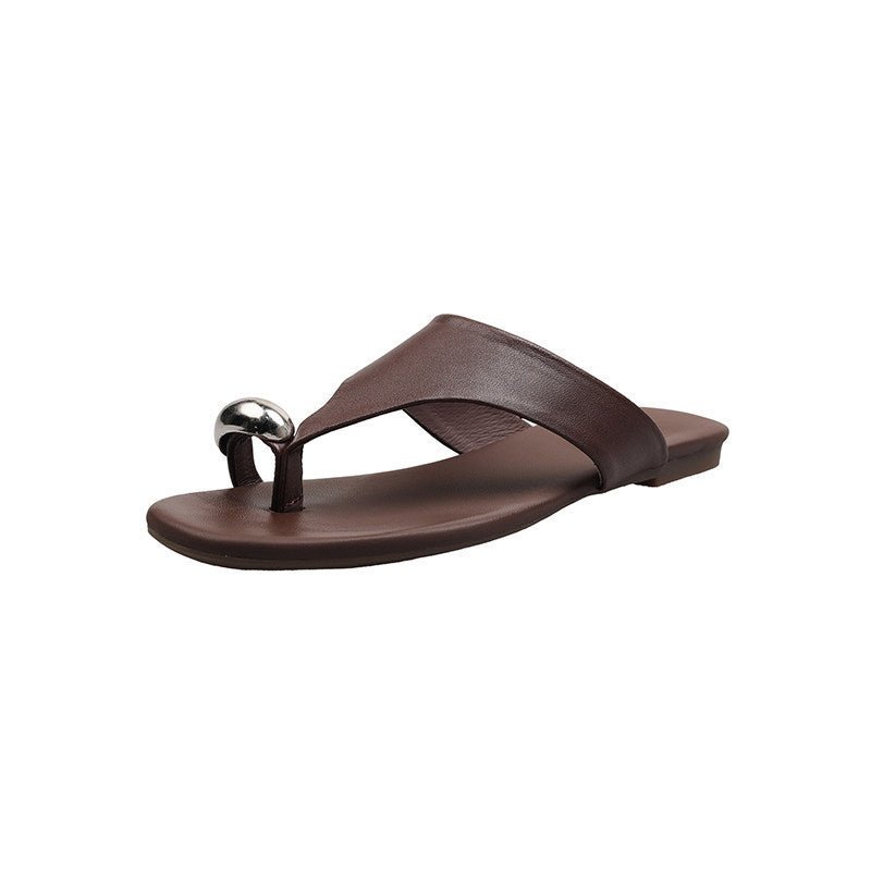 Sandales en Peau de Mouton avec Boucle en Métal pour Femmes, Confort et Élégance - IVOIRART.COM