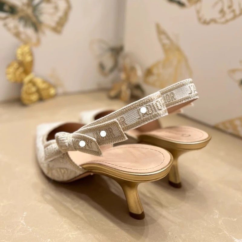 Sandales femme élégantes à bride unique avec nœud délicat en cuir raffiné - IVOIRART.COM