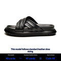 Sandales homme élégantes à brides croisées pour la plage, semelle souple, couture - IVOIRART.COM