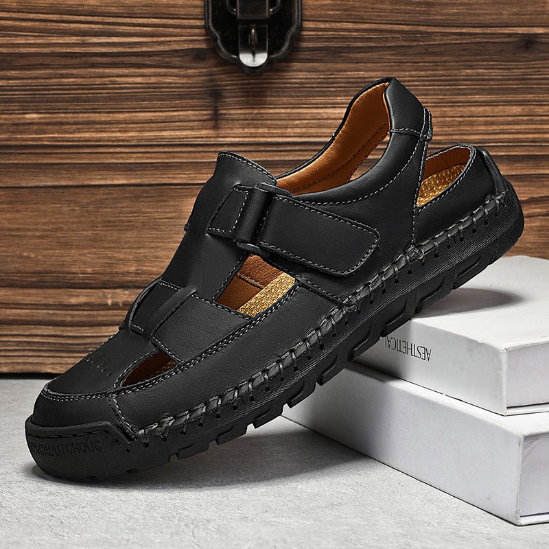 Sandales homme été en cuir pleine fleur de vachette - confort et qualité - IVOIRART.COM