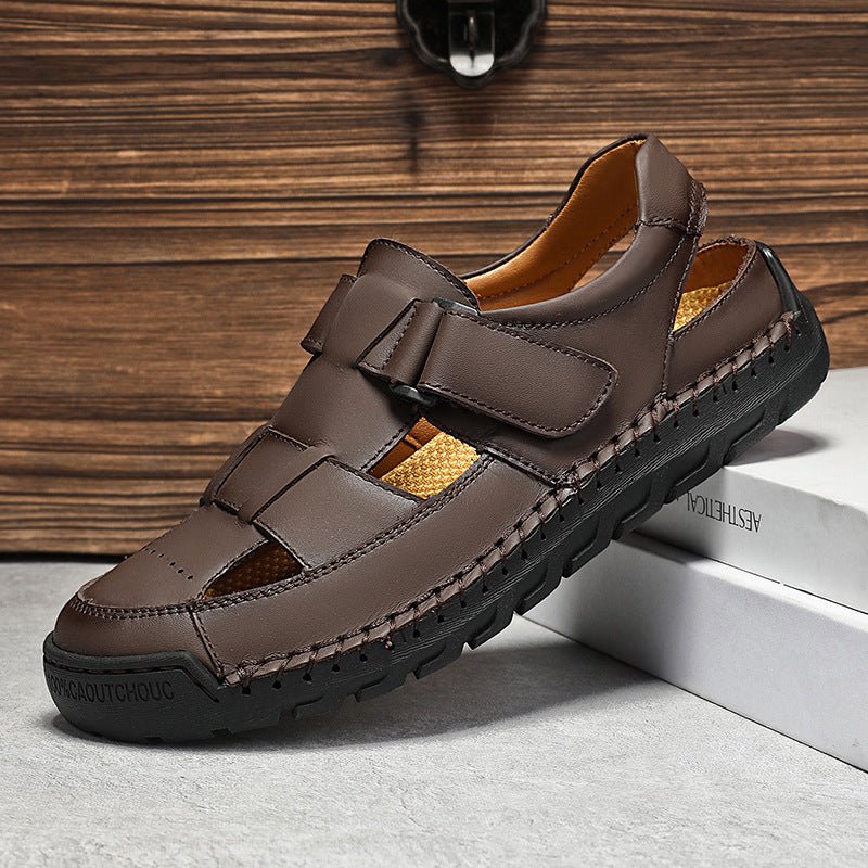 Sandales homme été en cuir pleine fleur de vachette - confort et qualité - IVOIRART.COM