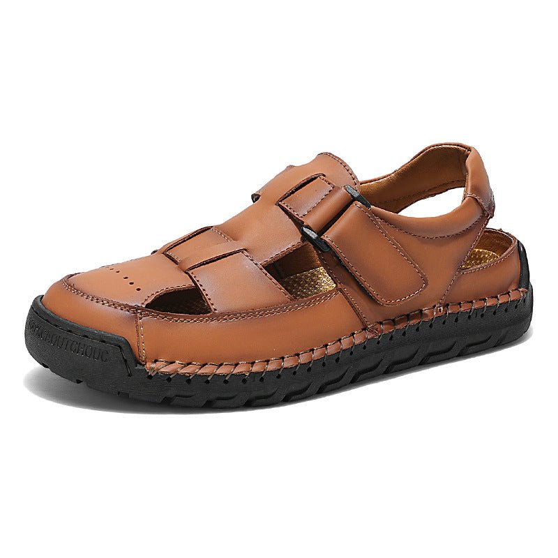 Sandales homme été en cuir pleine fleur de vachette - confort et qualité - IVOIRART.COM