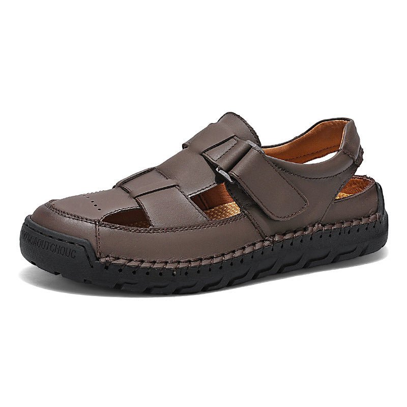 Sandales homme été en cuir pleine fleur de vachette - confort et qualité - IVOIRART.COM