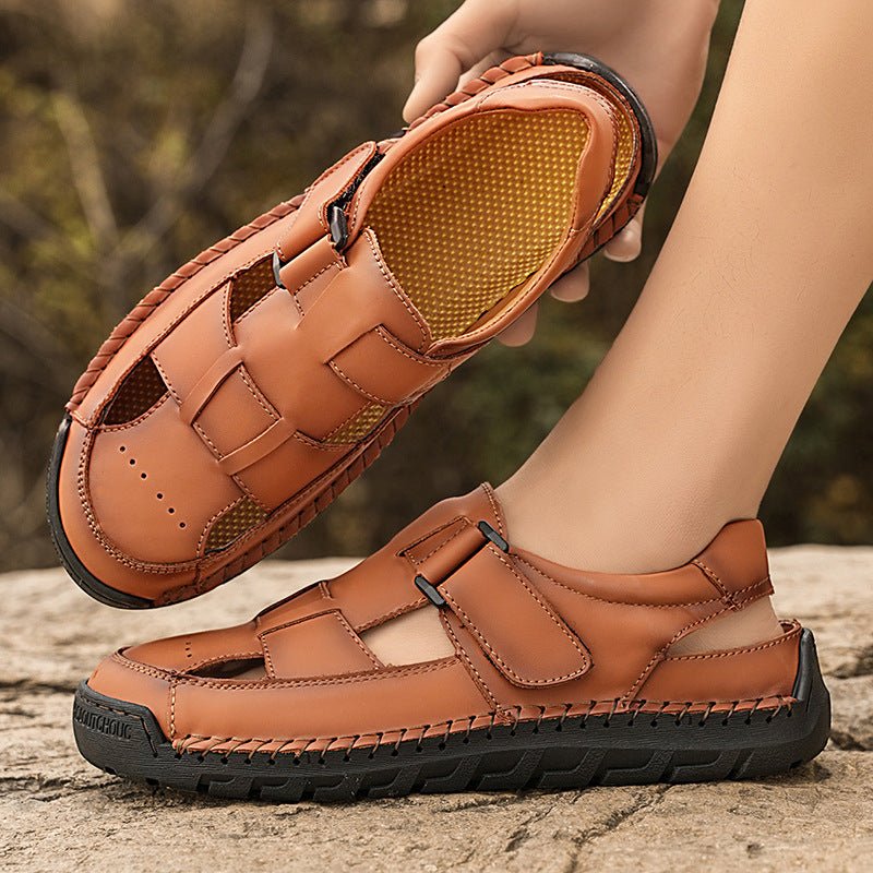 Sandales homme été en cuir pleine fleur de vachette - confort et qualité - IVOIRART.COM