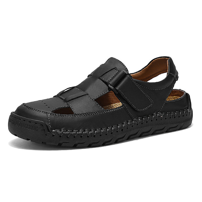 Sandales homme été en cuir pleine fleur de vachette - confort et qualité - IVOIRART.COM