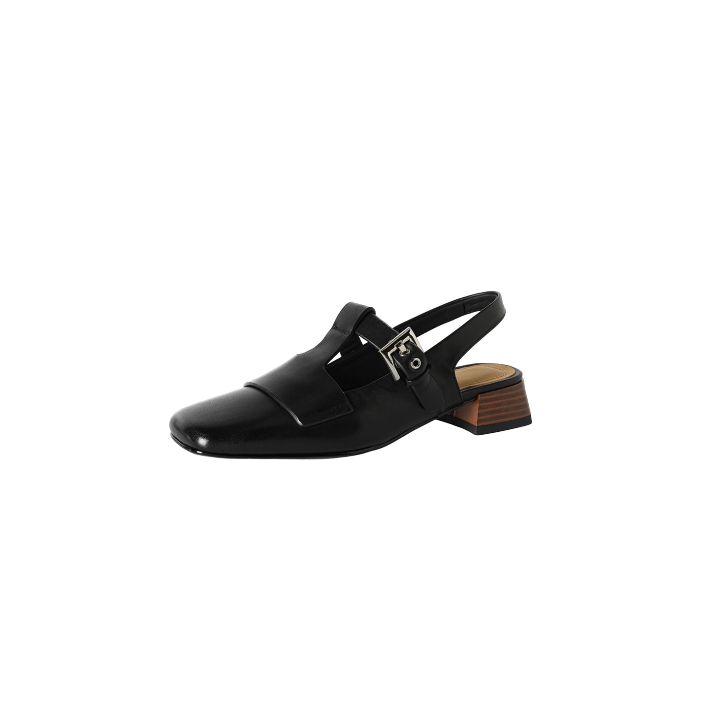 Sandales Mary Jane artisanales pour femmes en cuir pleine fleur, talon bloc carré - IVOIRART.COM