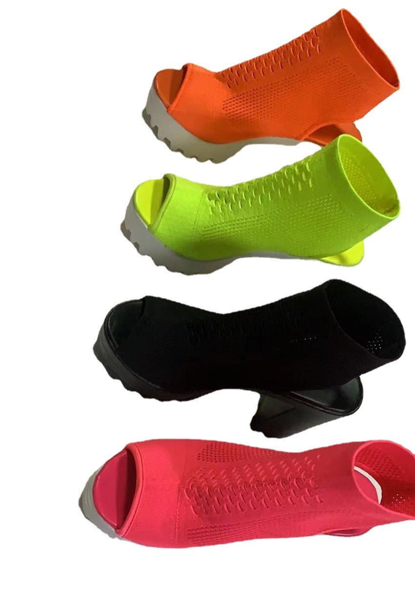 Sandales ouvertes à talons hauts pour femmes avec ouverture en bouche de poisson - IVOIRART.COM