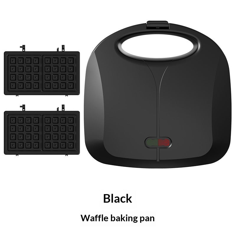 Sandwichière multifonction 850W pour petit-déjeuner — Noir/Blanc, 2-3 personnes - IVOIRART.COM