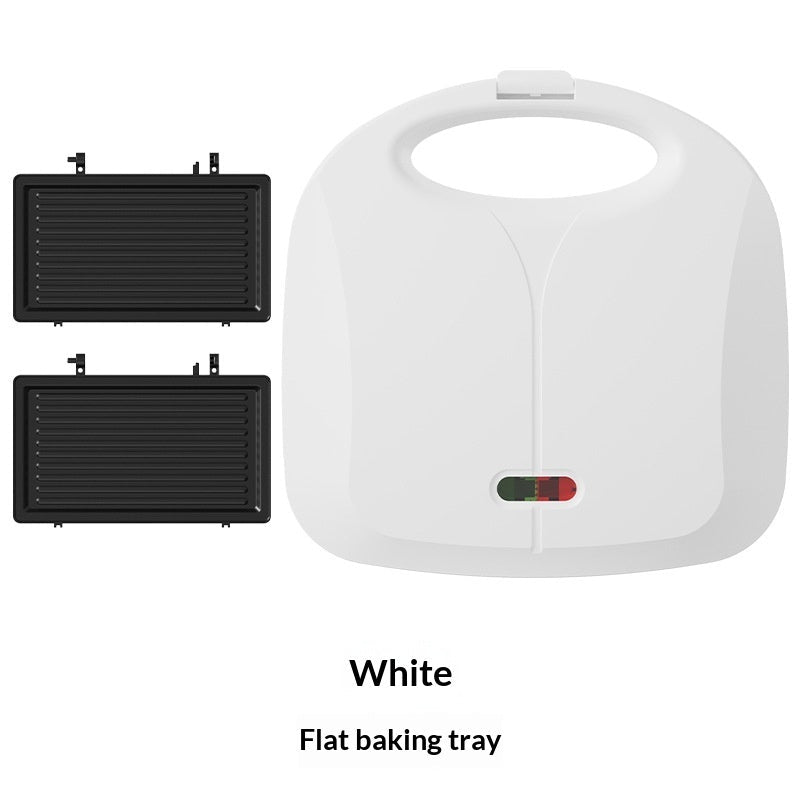 Sandwichière multifonction 850W pour petit-déjeuner — Noir/Blanc, 2-3 personnes - IVOIRART.COM