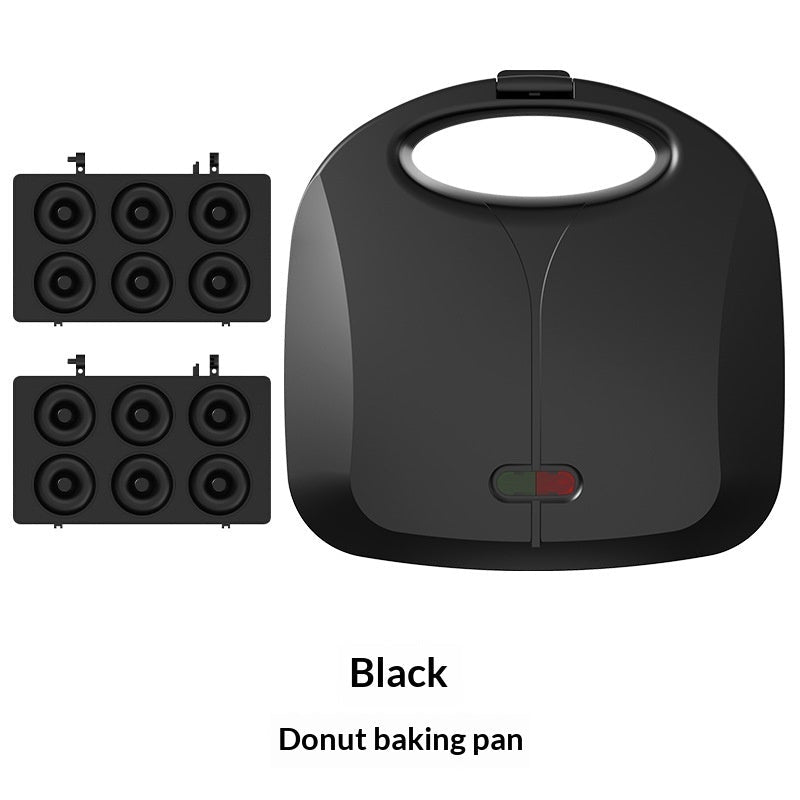 Sandwichière multifonction 850W pour petit-déjeuner — Noir/Blanc, 2-3 personnes - IVOIRART.COM