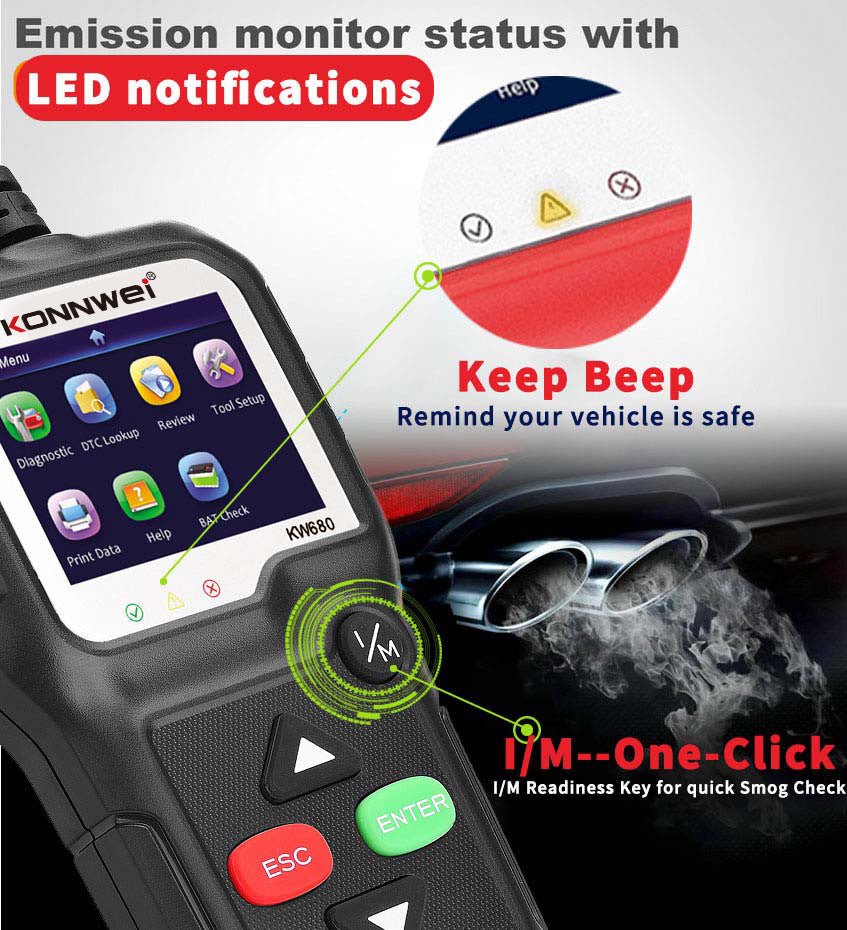 Scanner de diagnostic automobile pour véhicules 12V conforme aux normes OBD2 EOBD - IVOIRART.COM