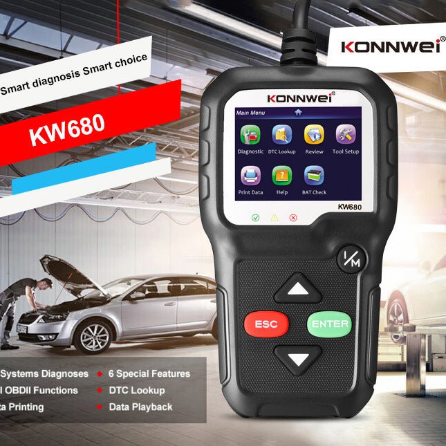 Scanner de diagnostic automobile pour véhicules 12V conforme aux normes OBD2 EOBD - IVOIRART.COM