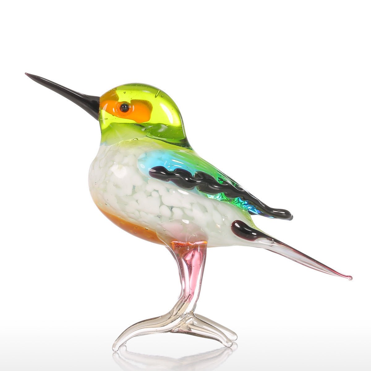 Sculpture artisanale en glaçure d'oiseau pour décoration salon, entrée et bureau - IVOIRART.COM