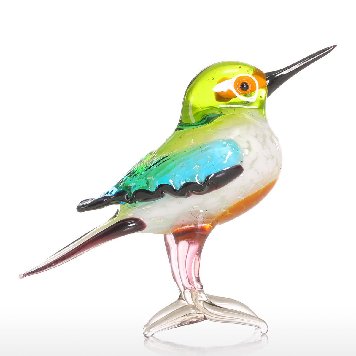 Sculpture artisanale en glaçure d'oiseau pour décoration salon, entrée et bureau - IVOIRART.COM