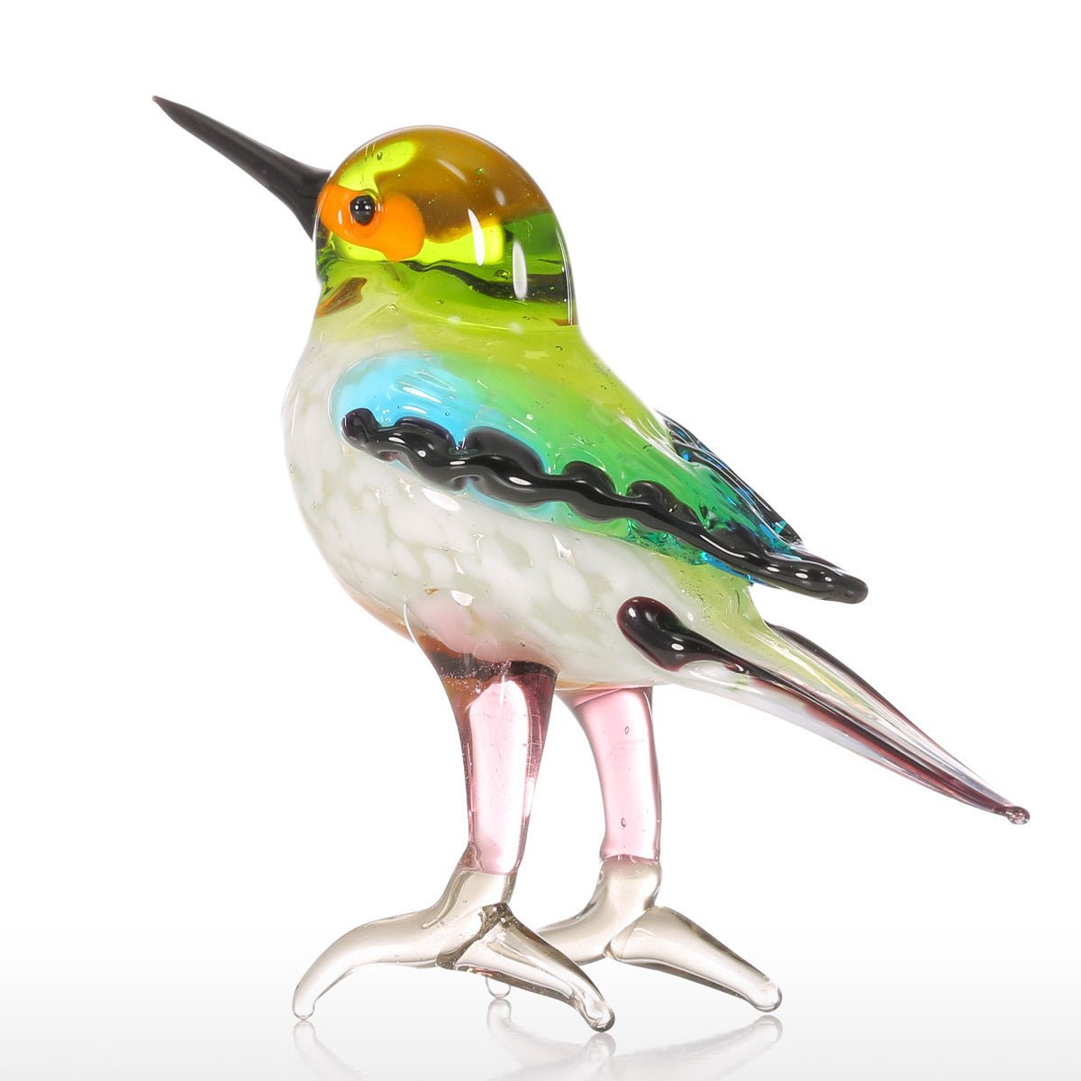 Sculpture artisanale en glaçure d'oiseau pour décoration salon, entrée et bureau - IVOIRART.COM