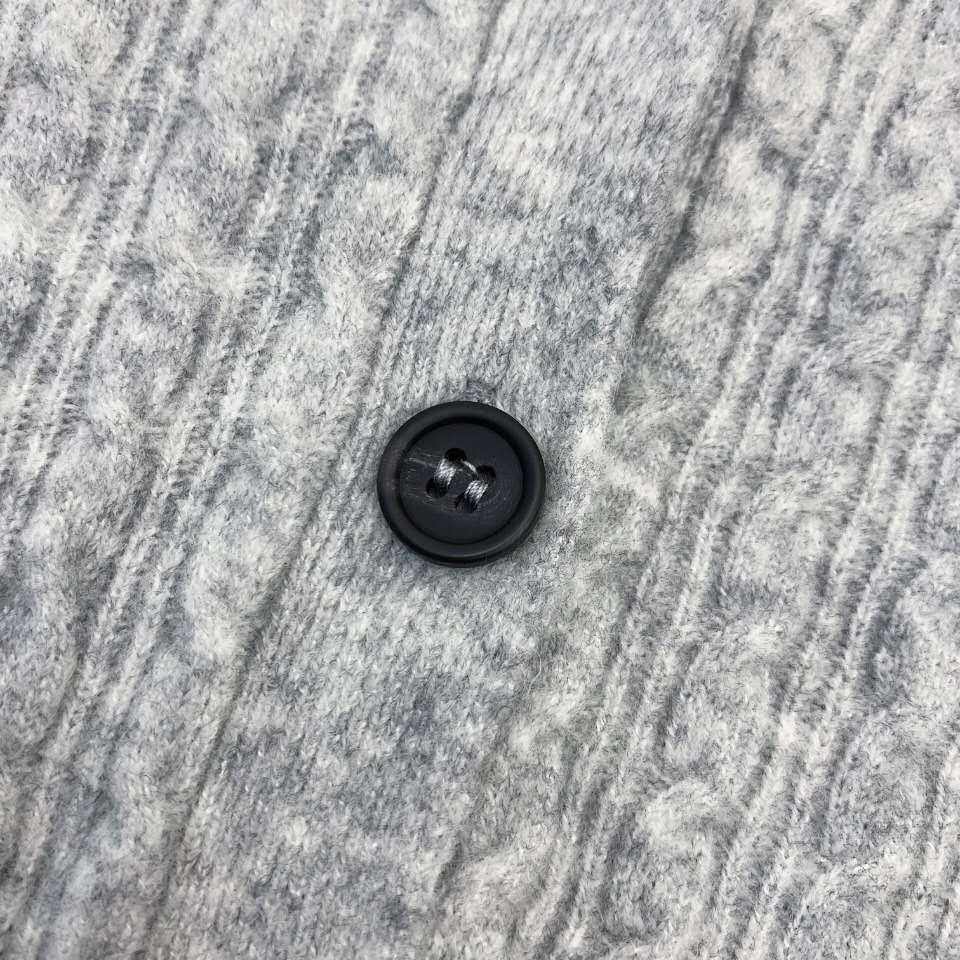 SE gilet alpaga gris tricoté cardigan col V décontracté tailles S M L urban 2529 - IVOIRART.COM