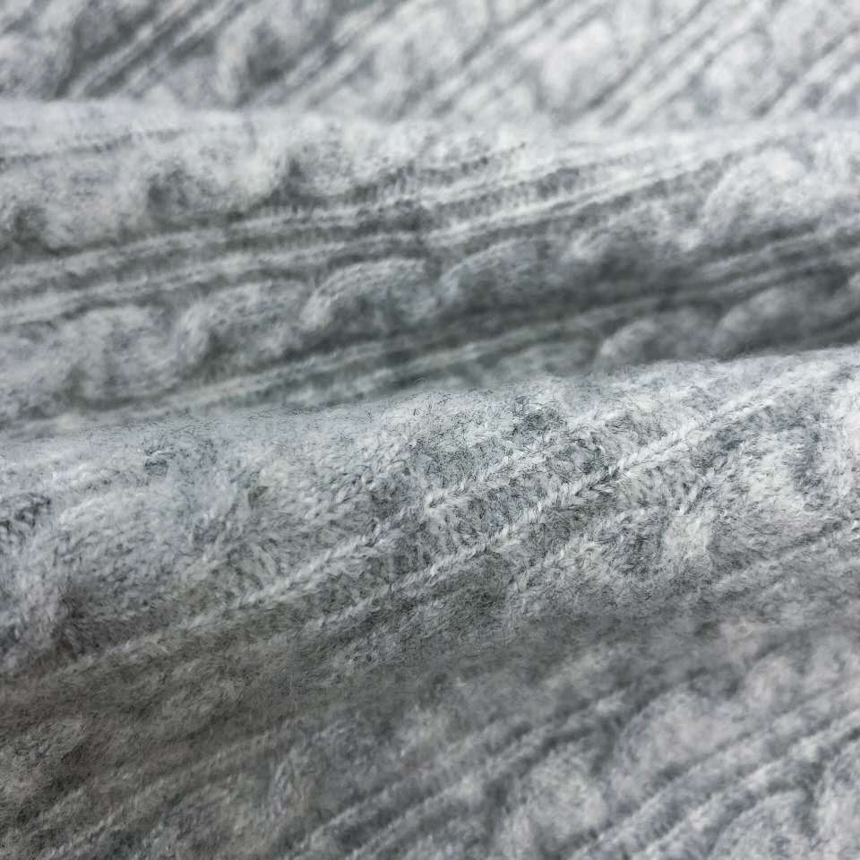 SE gilet alpaga gris tricoté cardigan col V décontracté tailles S M L urban 2529 - IVOIRART.COM