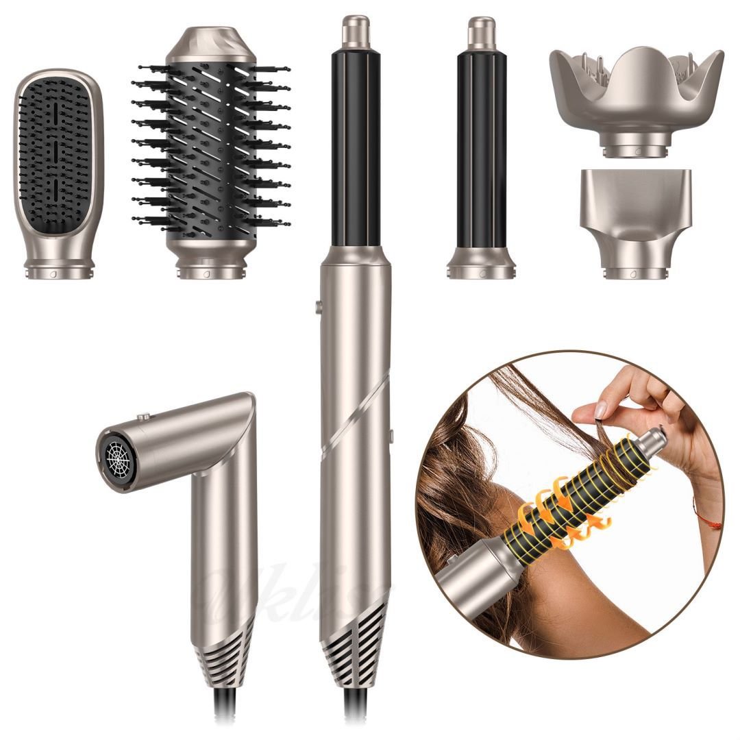 Sèche-cheveux Pliant Multifonction Six-en-un avec Aspiration Automatique - IVOIRART.COM
