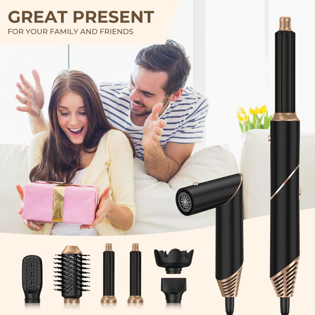Sèche-cheveux Pliant Multifonction Six-en-un avec Aspiration Automatique - IVOIRART.COM