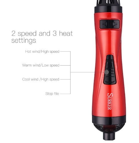 Sèche-Cheveux Professionnel Brosse Rotative 2-en-1 Fer à Friser Multifonction pour Coiffure - IVOIRART.COM