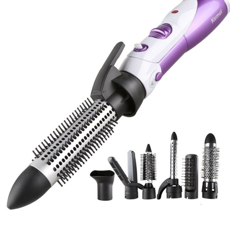 Sèche-cheveux sept en un pour la maison avec diffuseur, température chaude et froide - IVOIRART.COM