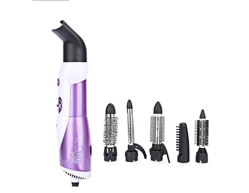 Sèche-cheveux sept en un pour la maison avec diffuseur, température chaude et froide - IVOIRART.COM