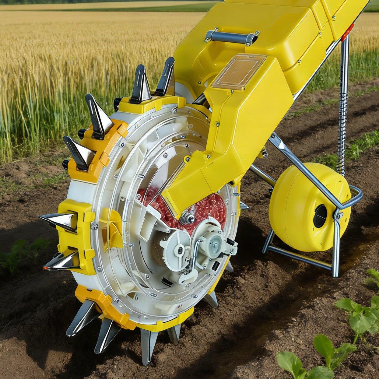 Semoir manuel 2 - en - 1 pour usage agricole avec applicateur d'engrais intégré - IVOIRART.COM
