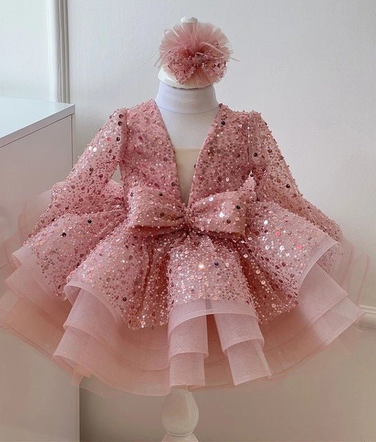 Sequin Girls' Poncho Skirt Full Dress - IVOIRART.COM