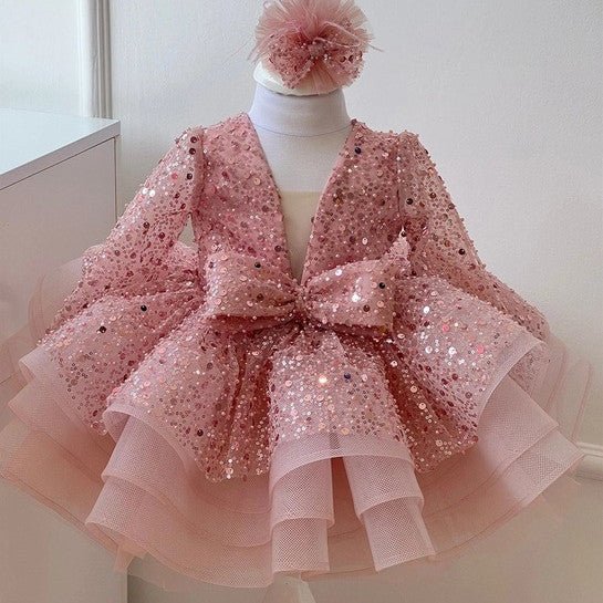 Sequin Girls' Poncho Skirt Full Dress - IVOIRART.COM