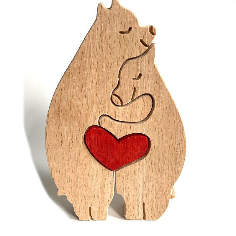 Série d'Ornements en Bois pour la Fête des Mères Animaux Décoratifs - IVOIRART.COM