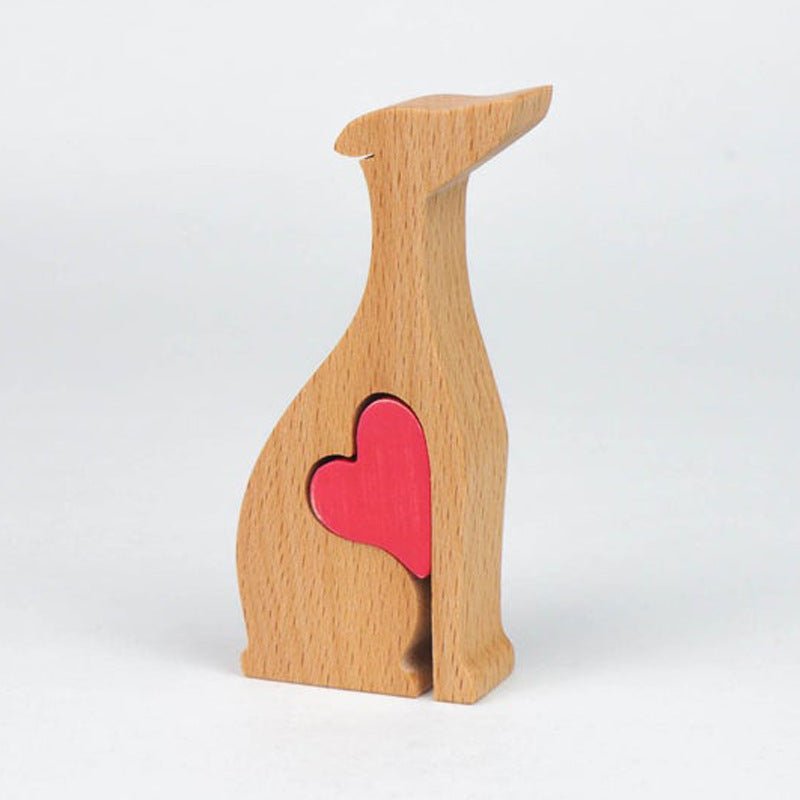 Série d'Ornements en Bois pour la Fête des Mères Animaux Décoratifs - IVOIRART.COM