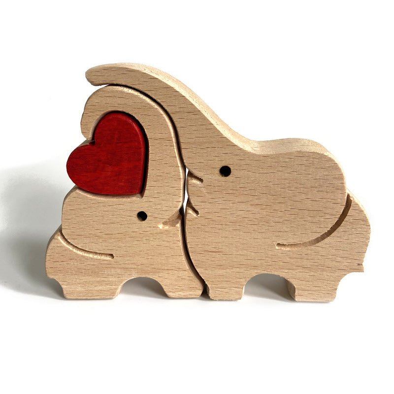 Série d'Ornements en Bois pour la Fête des Mères Animaux Décoratifs - IVOIRART.COM