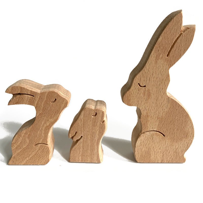 Série d'Ornements en Bois pour la Fête des Mères Animaux Décoratifs - IVOIRART.COM