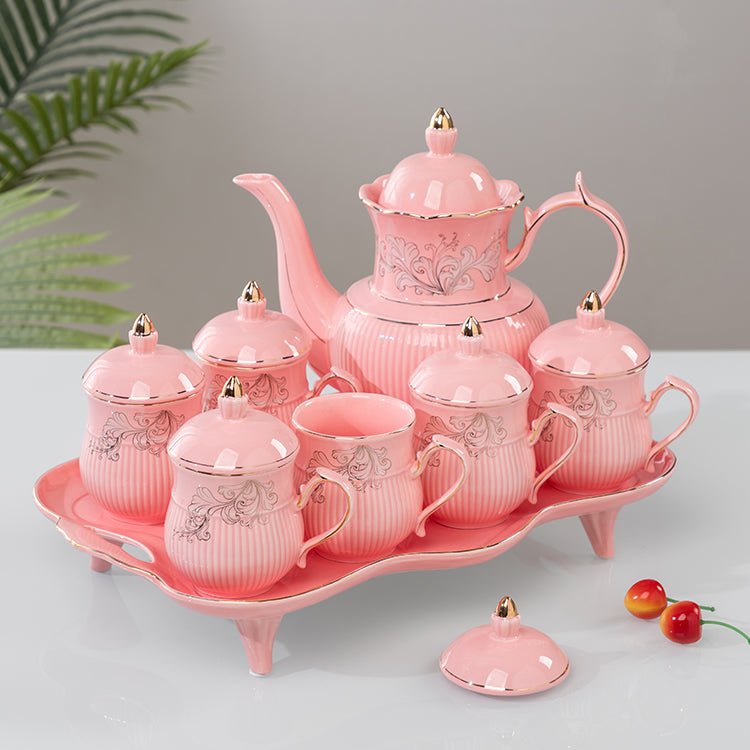 Service à thé en céramique 'Water' - Vaisselle légère et luxueuse pour la maison. - IVOIRART.COM